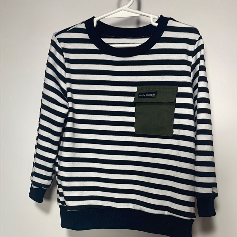SHEIN Striped Kids Shirt with Pocket